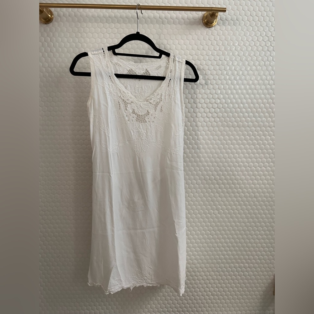 Vintage white lace dress small